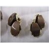 Image 3 : Brown brooch + earrings from (1960's?)