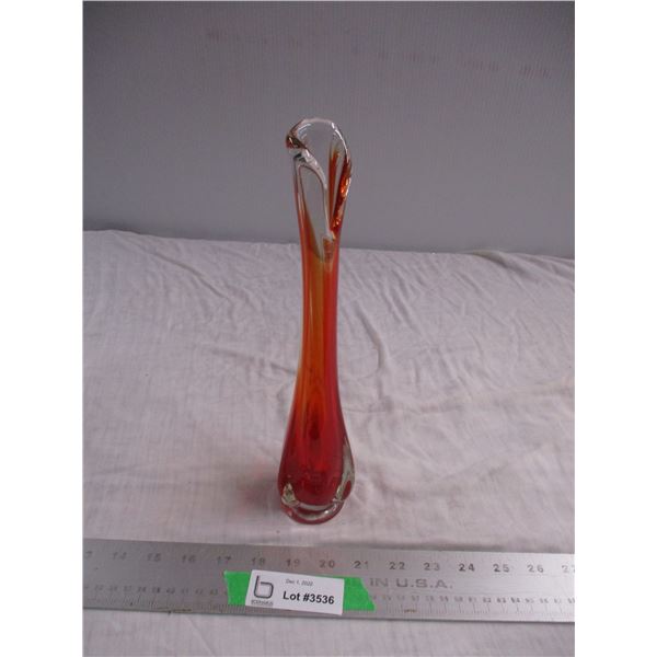 Art glass vase - 11.5  tall