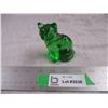 Image 1 : Green glass cut 3.5" tall