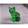 Image 2 : Green glass cut 3.5" tall