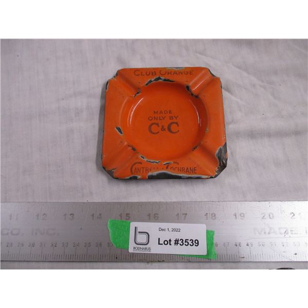 Enamel Ashtray - Club orange