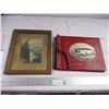 Image 1 : Vintage photo album + picture (11.5 x 13.5)
