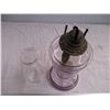 Image 4 : Purple glass oil lamp with chimney