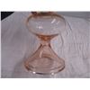 Image 5 : Pink glass oil lamp + chimney