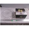Image 1 : Glass plate + (4) sea food server bowls