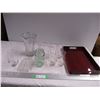 Image 1 : Misc glassware + tray