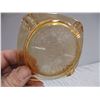 Image 5 : Crackle glass? plate + Carnival glass ashtrays