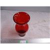 Image 2 : Red glass vase - 11.25" tall