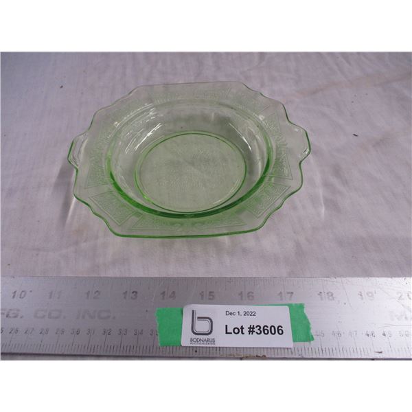 Uranium glass bowl