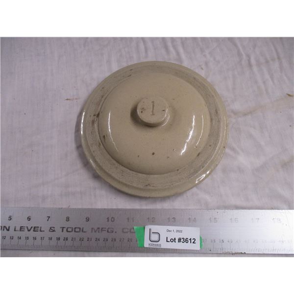 1 gallon stoneware crock lid only