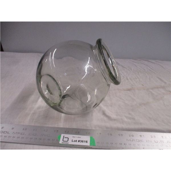 Glass candy jar