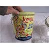 Image 2 : Glass rolling pin, lowney's tin + jar