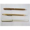 Image 2 : (3) Pens - Teak (Hallmark) - Mother of Pearl (west germany) - 10k Gold Cross Pen