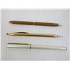 Image 3 : (3) Pens - Teak (Hallmark) - Mother of Pearl (west germany) - 10k Gold Cross Pen