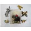 Image 2 : Broaches Mink & Porcelain - Angel - 5th Ave Teddy Bear - Apple - (2) Butterflies