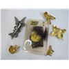 Image 4 : Broaches Mink & Porcelain - Angel - 5th Ave Teddy Bear - Apple - (2) Butterflies