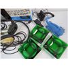 Image 2 : (3) Green Ashtrays + Clock (working) + SiriusXm + Headphones + Steamer (untested) Calendar + misc