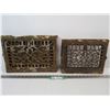 Image 1 : (2) Antique Hot Air Register Covers (Lg one is broken) - (Sm one is missing parts)