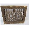 Image 4 : (2) Antique Hot Air Register Covers (Lg one is broken) - (Sm one is missing parts)