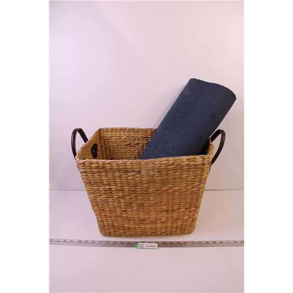 Basket and Yoga Mat