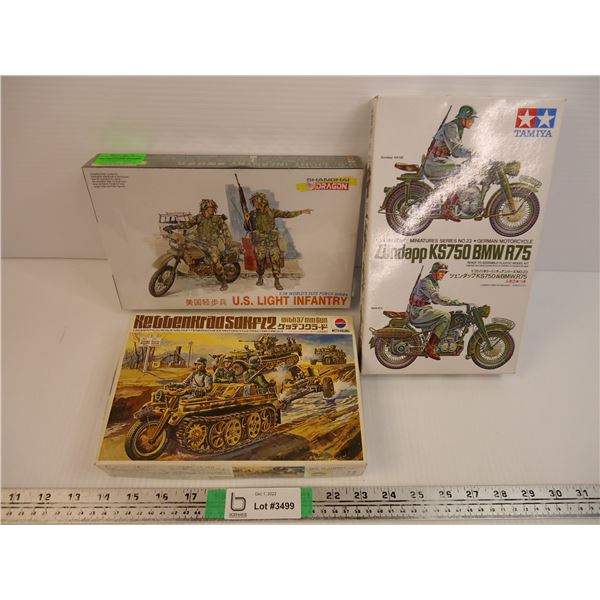 (3) 1:35 Scale Assorted Infantry Vehicles