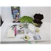 Image 1 : Head Massager - Ceramic Leaf - Selfie Stick - Glass Plates - Wooden Container - Misc Items