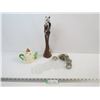 Image 1 : Napkin Ring with Dish - Small Teapot - Statue - Small Glass Dishes