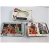 Image 3 : Flowered Glass Container - Coca-Cola Cards in Christmas Tin - Wine Glass Identification Rings