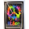 Image 3 : *Framed Black light Peace Sign Poster (26" x 39)
