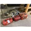 Image 1 : 2 ANCHORS WITH CHAIN & ROPE & 3 METAL OUTBOARD GAS TANKS