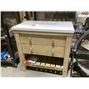 Image 1 : 2 DRAWER BATHROOM VANITY WITH EXTRA HARDWARE & SET OF KNOBS 36X22X36"