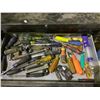 Image 2 : HUSKY MOBILE TOOLBOX WITH ASSORTED CONTENTS INCLUDING; SCREWDRIVERS, WRENCHES, SNIPS & MORE