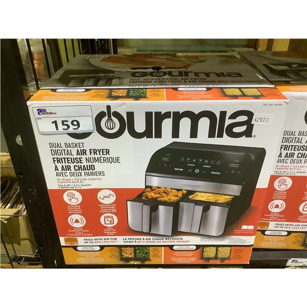 GOURMIA 10 QT DUAL BASKET DIGITAL AIR FRYER