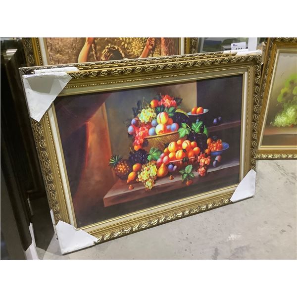 FRAMED FRUIT OIL ON CANVAS 41.5 X 30 