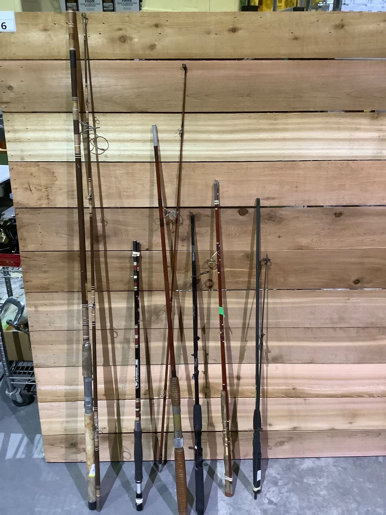 BUNDLE OF 6 FISHING RODS INCLUDES; SHAKESPEARE, SHIMANO, BLANCHART AND MORE