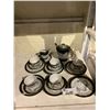 Image 1 : LUCKY DRAGON THEMED CHINA TEA CUPS, PLATES, & POURER
