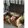 Image 1 : PALLET OF BOOKS, LARGE FLATSCREEN TV, LAPTOP BAG