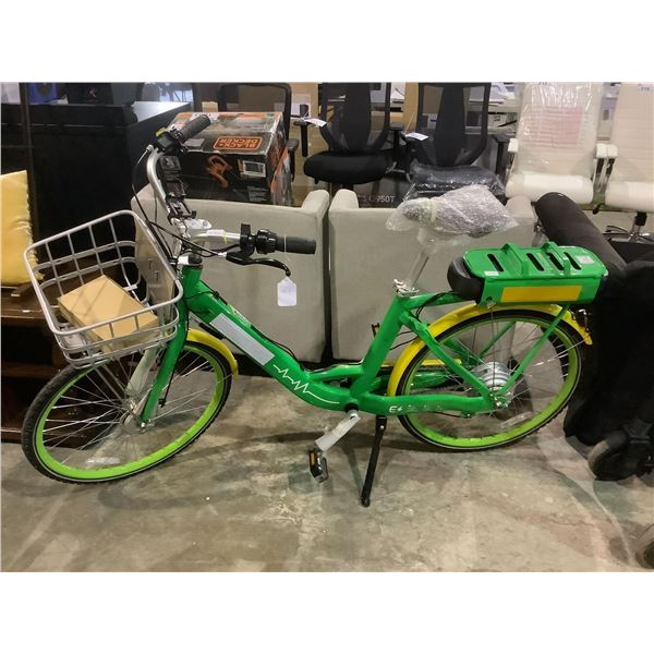 *TESTED WORKING* NEW E-ASSISTED EVO GREEN BICYCLE WITH CHARGER