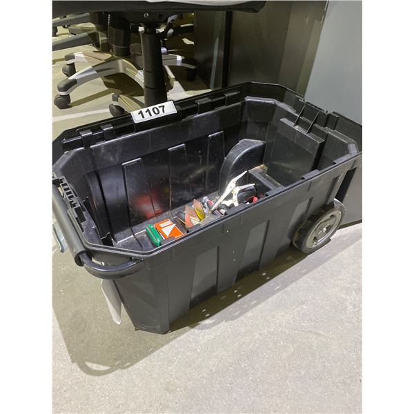 BLACK ROLLING CART WITH ASSORTED TOOLS