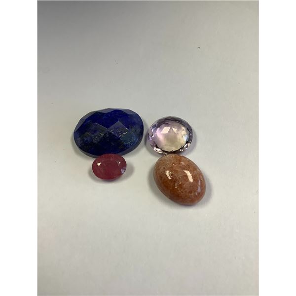 NATURAL GEMSTONES. VARIOUS SIZES AND SHAPES. HUGE LAPIS LAZULI, SANDSTONE, AMETRINE, RUBY