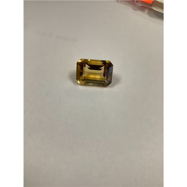 STRONG COLOUR EMERALD CUT OBLONG CITRINE 6.90CT.