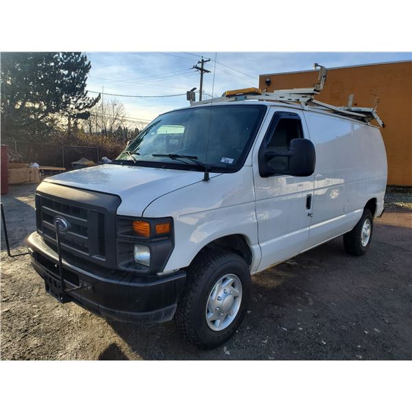 *PARTS ONLY MUST TOW* 2011 FORD E250 XL 5 DOOR VAN, WHITE, GAS, AUTOMATIC, VIN 1FTSE3EL0BDB34050,