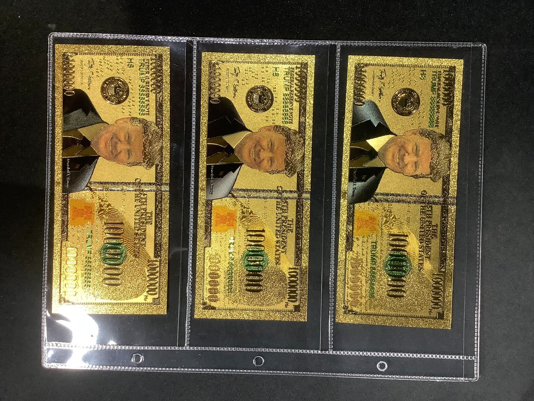 Trump Gold Notes 24K GOLD PLATED DONALD TRUMP NOTES