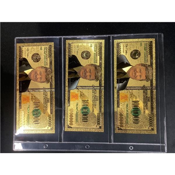 Trump Gold Notes 24K GOLD PLATED DONALD TRUMP NOTES