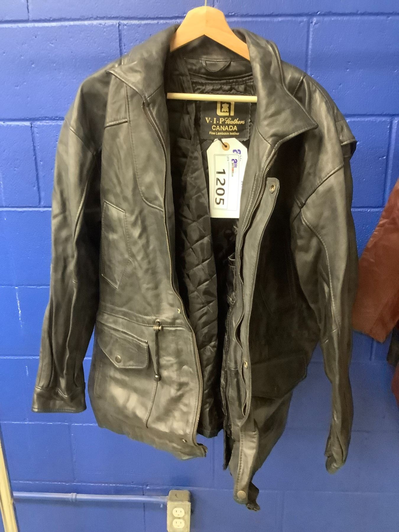 NEW WITHOUT TAGS VIP LEATHERS CANADA FINE LAMBSKIN LEATHER JACKET SIZE ...