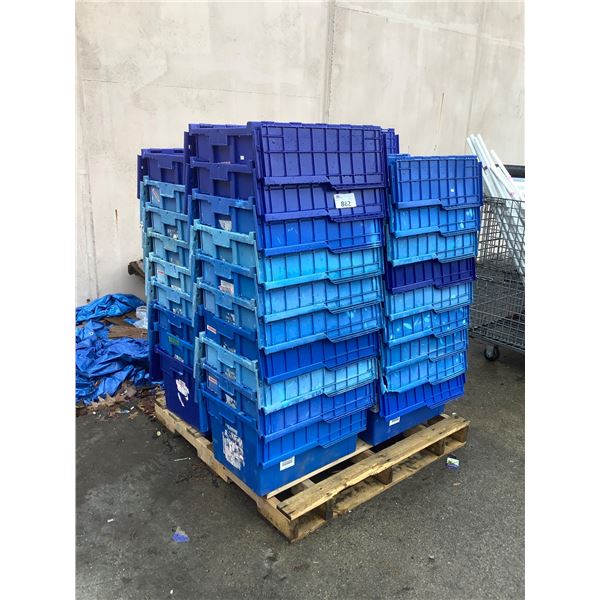 PALLET OF STORAGE TOTES WITH FOLDING LIDS - Able Auctions