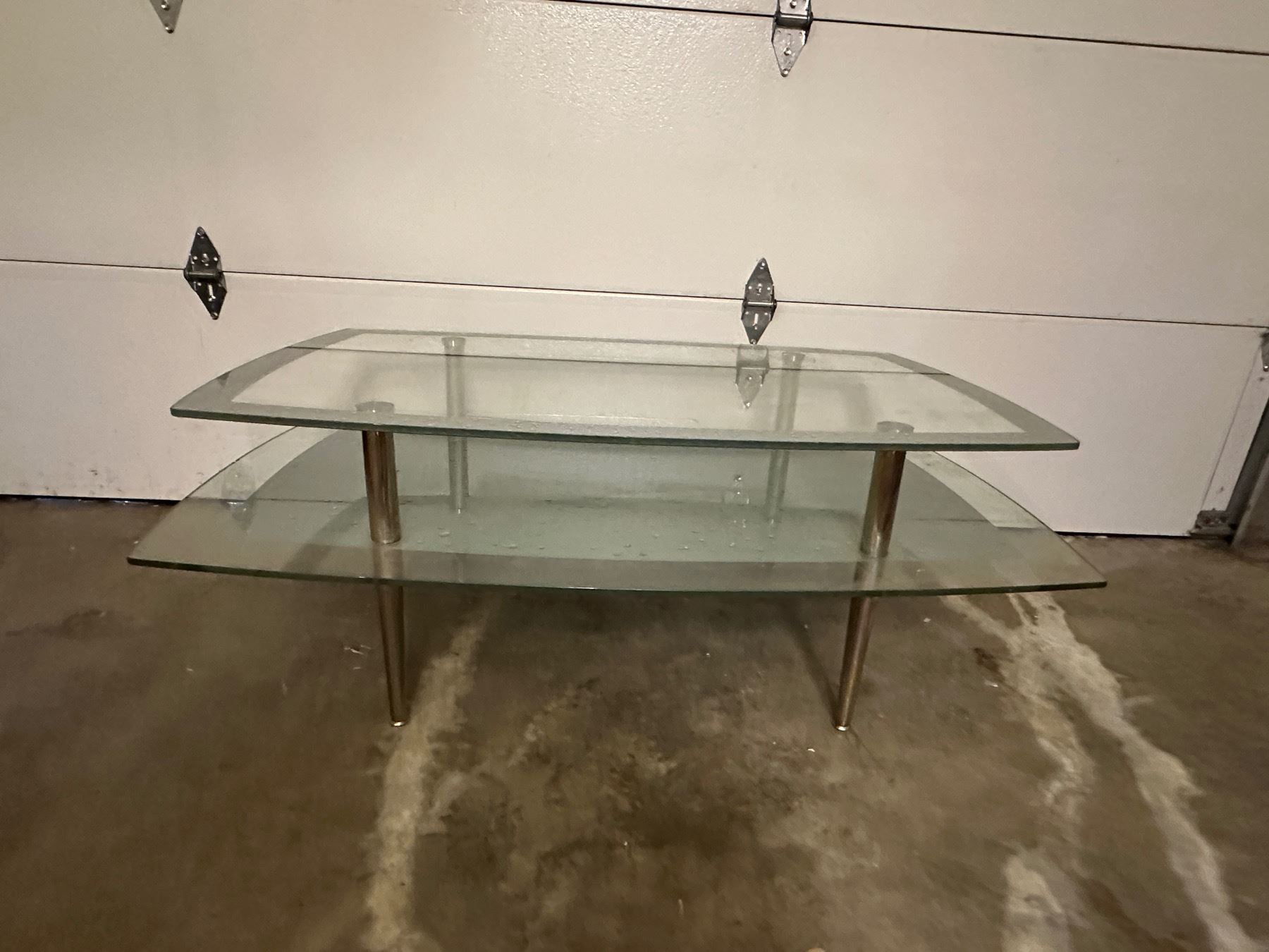 Tempered Glass 2 Tiered Coffee Table - Sunrise Estate Services Ltd