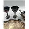 Image 2 : Silver like Cups and Tray
