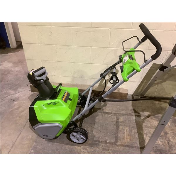 GREENWORKS 22" ELECTRIC SNOW BLOWER