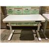 Image 1 : *TESTED WORKING* AIRLIFT GLASS TOP ELECTRIC HEIGHT ADJUSTABLE DESK WITH USB PORTS, STORAGE TRAY